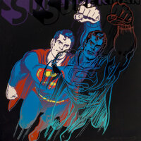 Prints:Contemporary, ANDY WARHOL (American, 1928-1987). Superman (from Myths),1981. Color screenprint with diamond dust. 38 x 38 inches (96....
