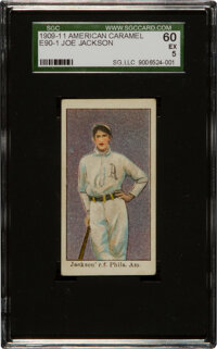 Baseball Cards:Singles (Pre-1930), 1909-11 E90-1 American Caramel Joe Jackson SGC 60 EX 5 - From NewlyDiscovered Collection....