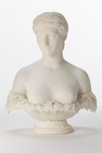 Marble:American, AN ITALIAN MARBLE BUST: PROSERPINE . Attributed to HiramPowers (American, 1805-1873) Florence, Italy, modeled 1844...