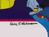Music Memorabilia:Posters, Beatles Yellow Submarine One-Sheet Poster, Signed by HeinzEdelmann, 223/500 (1999). What a wonderful item! The 1968 animat...