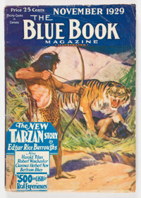 Pulp, Pulp-like, Digests, and Paperback Art, Tarzan, At the Earth's Core, Blue Book Magazine, pulp group. 10/29-12/29 and 1/30-3/30, 6 total. Average condition: VG/Fine... (Total:6 Items)
