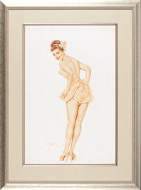 Pin-up and Glamour Art, ALBERTO VARGAS (American, 1896-1982). The Varga Girl, calendarpin-up for the month of March, 1948. Watercolor on board...(Total: 2 Items)