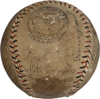 Autographs:Baseballs, 1919 New York Giants Team Signed Baseball with Mathewson,Youngs....