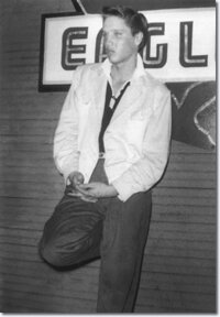 Music Memorabilia:Posters, Elvis Presley 1954 Eagles Nest Original Hand-Painted ConcertPoster, Memphis TN. ...