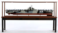 Maritime:Decorative Art, LARGE SCALE MODEL OF THE USS 'FRANKLIN'. American Marine and ShipModel Gallery, Salem MA. Nicknamed 'Big Ben' the USS 'Fran...