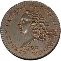 Early Dimes, 1792 P10C Disme, Judd-10, Pollock-11, High R.6, PR62 Brown NGC....