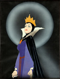 Animation Art:Production Cel, Snow White and the Seven Dwarfs "Wicked Queen" CourvoisierProduction Cel Animation Art (Walt Disney, 1937)....