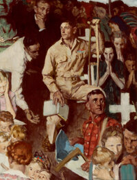 Mainstream Illustration, NORMAN ROCKWELL (American, 1894-1978). The Long Shadow ofLincoln, study for story illustration, The Saturday EveningPost...