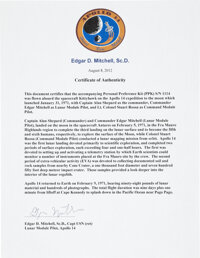 Explorers:Space Exploration, Apollo 14 Flown Pilot's Preference Kit (PPK) Directly from thePersonal Collection of Mission Lunar Module Pilot Edgar Mitchel...