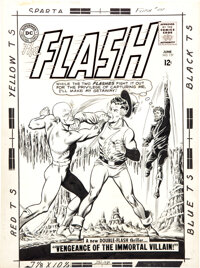 Original Comic Art:Covers, Carmine Infantino and Murphy Anderson The Flash #137Earth-1/Earth-2 Crossover Cover Original Art (DC, 1963)....