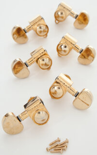 Musical Instruments:Miscellaneous, Set of 6 Gold Grover Tuners.. ...