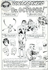 Original Comic Art:Splash Pages, Steve Ditko Amazing Spider-Man #12 Splash Page 1 "Unmaskedby Doctor Octopus" Original Art (Marvel, 1964)....