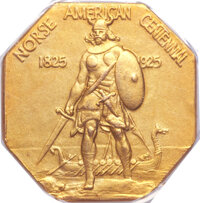 Proof Commemorative Gold, 1925 Medal Norse Gold PR66 PCGS. CAC....