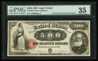 Large Size:Legal Tender Notes, Fr. 185l $500 1880 Legal Tender PMG Choice Very Fine 35.. ...