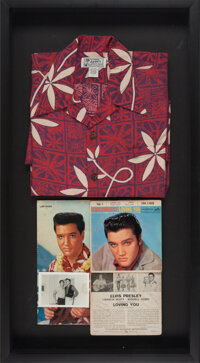 Music Memorabilia:Autographs and Signed Items, Elvis Presley Autographed Loving You EP and PhotoDisplay....