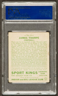 Football Cards:Singles (Pre-1950), 1933 Sport Kings Jim Thorpe #6 PSA VG 3....