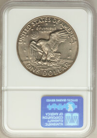Eisenhower Dollars: , 1974 $1 MS65 NGC. NGC Census: (591/56). PCGS Population (969/98).Mintage: 27,366,000. Numismedia Wsl. Price for problem fr...