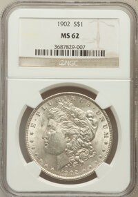 Morgan Dollars: , 1902 $1 MS62 NGC. NGC Census: (311/4476). PCGS Population(456/6090). Mintage: 7,994,777. Numismedia Wsl. Price forproblem...