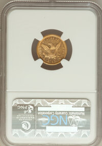 Liberty Quarter Eagles, 1870 $2 1/2 AU58 NGC....