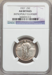 Standing Liberty Quarters: , 1927 25C -- Improperly Cleaned -- NGC Details. AU. NGC Census:(11/720). PCGS Population (17/928). Mintage: 11,912,000. Num...