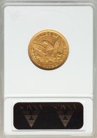 Liberty Half Eagles, 1850-C $5 -- Cleaned -- ANACS. AU55 Details. Variety 3....
