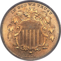 Shield Nickels, 1879 5C MS65 PCGS....