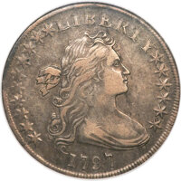 Early Dollars, 1797 $1 10x6 Stars, Large Letters XF45 NGC. B-3, BB-71, R.2....
