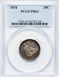 Proof Twenty Cent Pieces, 1878 20C PR63 PCGS....