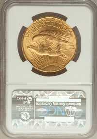 Saint-Gaudens Double Eagles, 1922 $20 MS64+ NGC. CAC. NGC Census: (7569/482). PCGS Population(7255/1239). Mintage: 1,375,500. Numismedia Wsl. Price for...