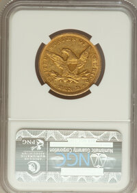 Liberty Eagles: , 1850 $10 Small Date AU55 NGC. NGC Census: (16/23). PCGS Population(7/11). Numismedia Wsl. Price for problem free NGC/PCGS...