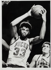 Basketball Collectibles:Others, 1974 Kareem Abdul-Jabbar Game Worn Goggles....