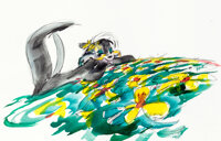 Animation Art:Production Drawing, Chuck Jones Pepe Le Pew Original Signed Watercolor PaintingOriginal art (Warner Brothers, undated)....