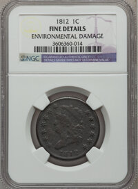 Large Cents: , 1812 1C Small Date -- Environmental Damage -- NGC Details. Fine.NGC Census: (5/144). PCGS Population (12/190). Mintage: 1,...