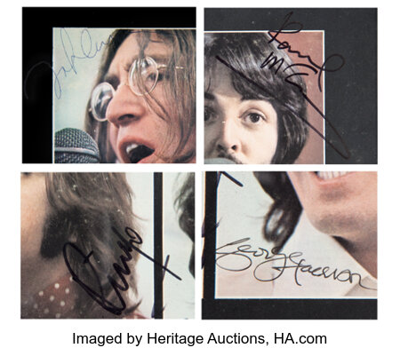 Music Memorabilia:Autographs and Signed Items, Beatles Signed Let It Be US Stereo LP Cover (Apple AR-34001,1970) in a Framed Display, the Only Example Known to ... Image #3
