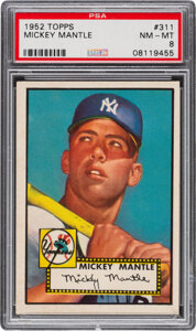 1952 Topps Mickey Mantle #311 PSA NM-MT 8