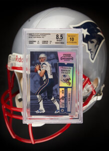 2000 Playoff Contenders Championship Ticket Tom Brady Rookie #144 (34/100) BGS NM-MT+ 8.5 Auto 10