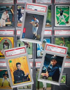 1992-93 Derek Jeter Complete Rookie Card Collection PSA Gem Mint 10 (42 cards) - Plus An Uncut Sheet and Little Sun Set - #2/3000) - Netwings Nest Collection