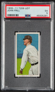 1909-11 T206 Uzit John Frill PSA EX 5 - The Only PSA-Graded Card & One of the Finest