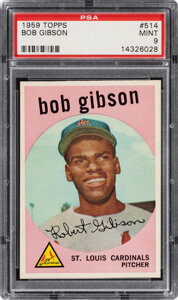 1959 Topps Bob Gibson #514 PSA Mint 9 - Three Higher