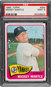 1965 Topps Mickey Mantle #350 PSA Mint 9 - None Higher