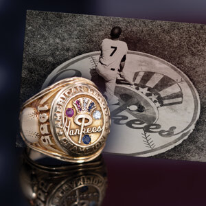 1955 New York Yankees American League Championship Ring Presented to Mickey Mantle
