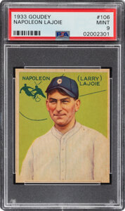 1933 Goudey Napoleon Lajoie #106 PSA Mint 9