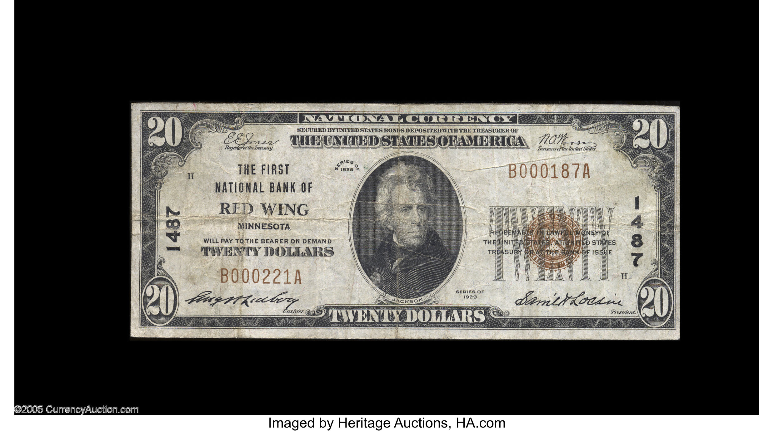 Red Wing, MN... Error Notes National Bank Note Errors | Lot #15031 ...