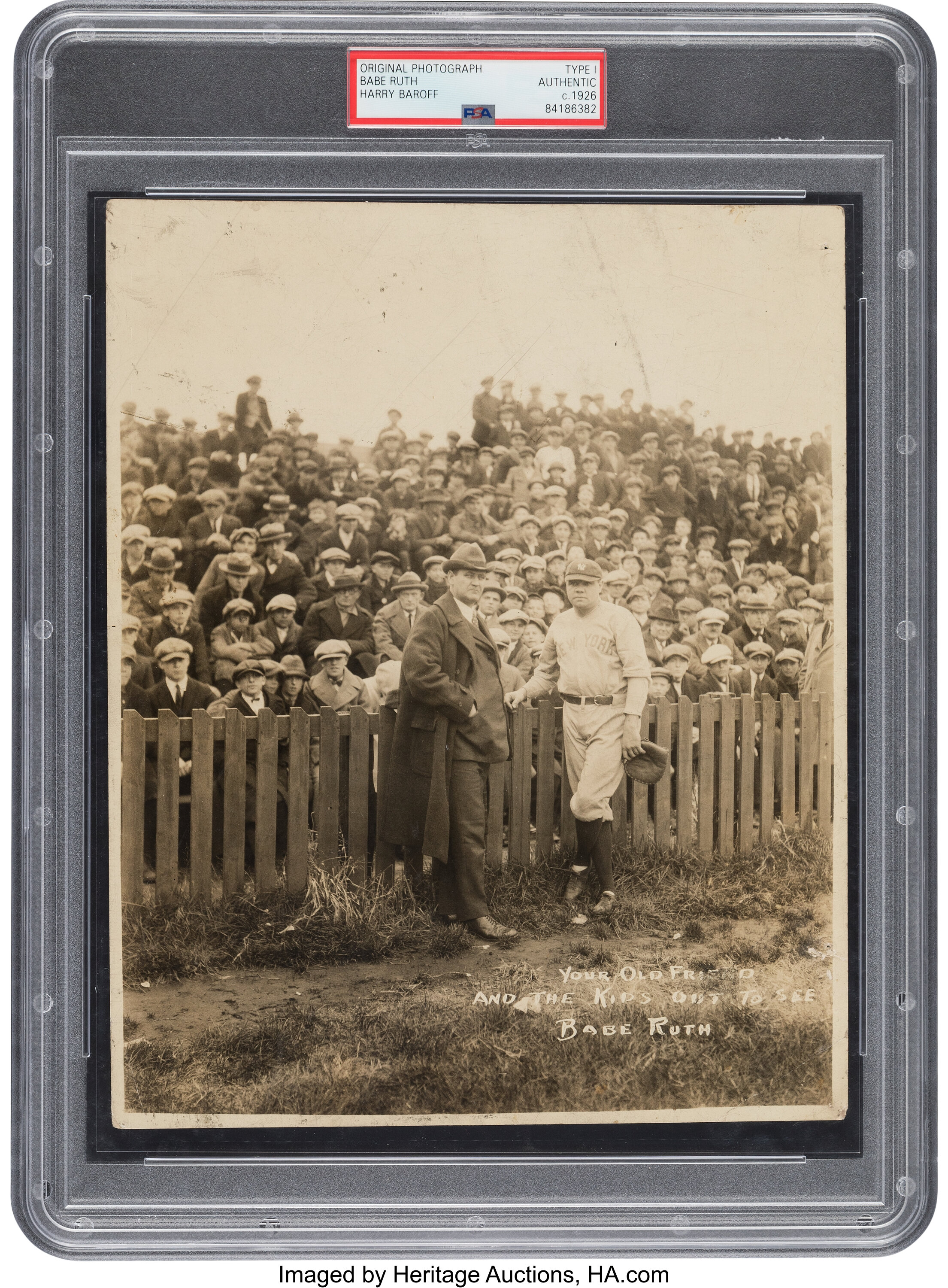 1926 Babe Ruth Original Photograph, PSA/DNA Type 1.... Baseball | Lot ...