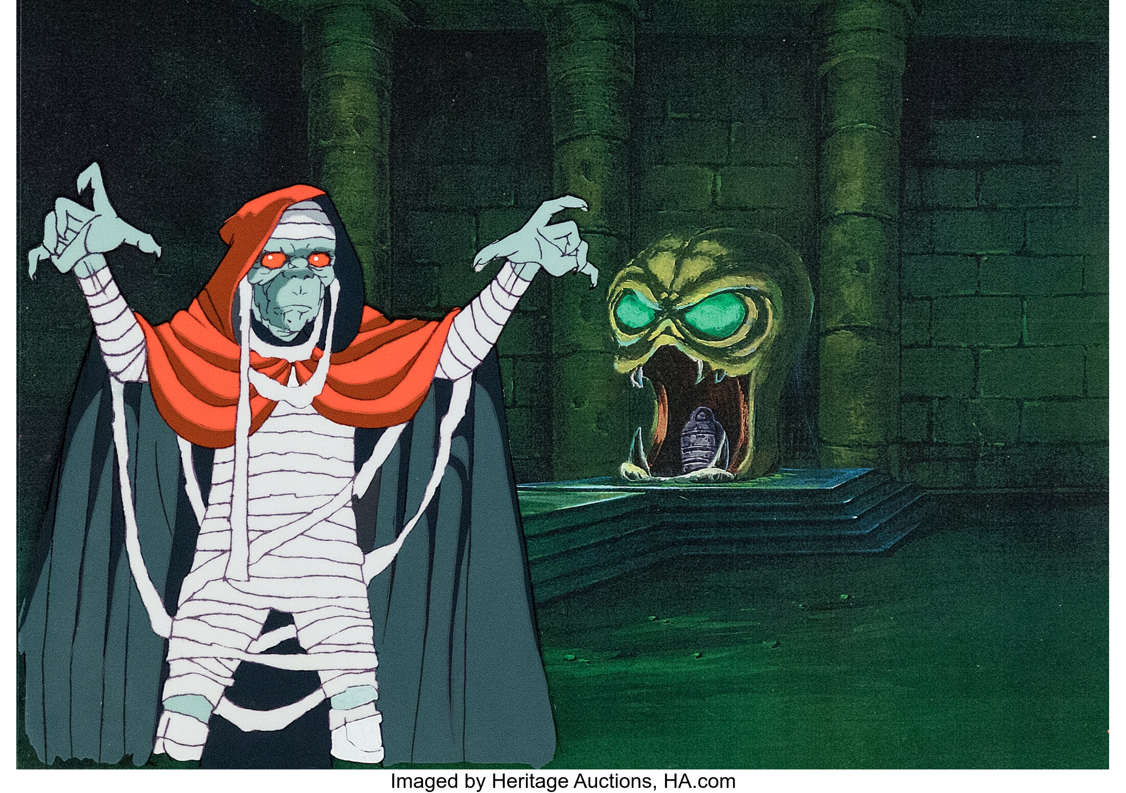 ThunderCats Mumm-Ra Production Cel A4, Printed Background