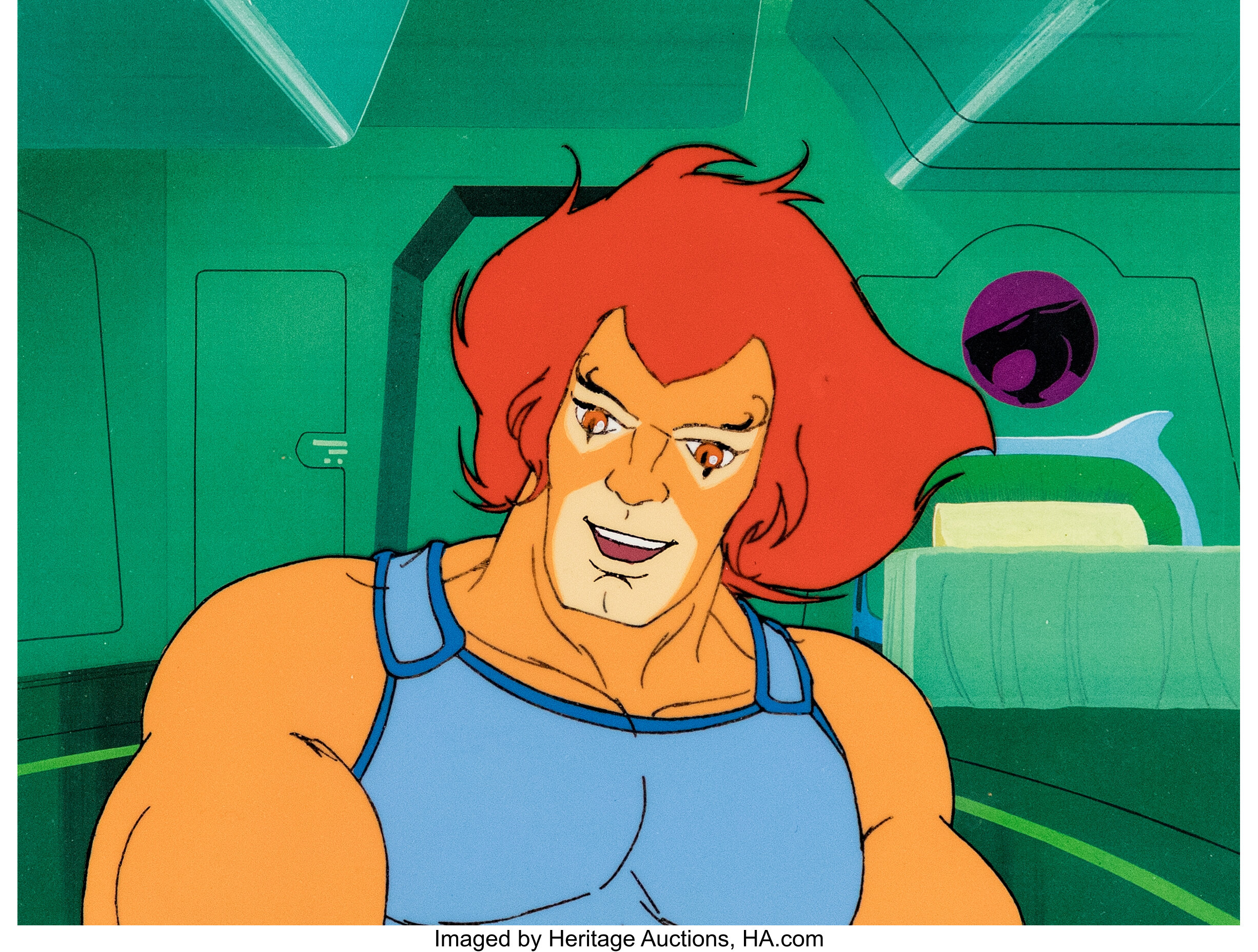 ThunderCats Lion-O Production Cel B4/A1, Printed Background