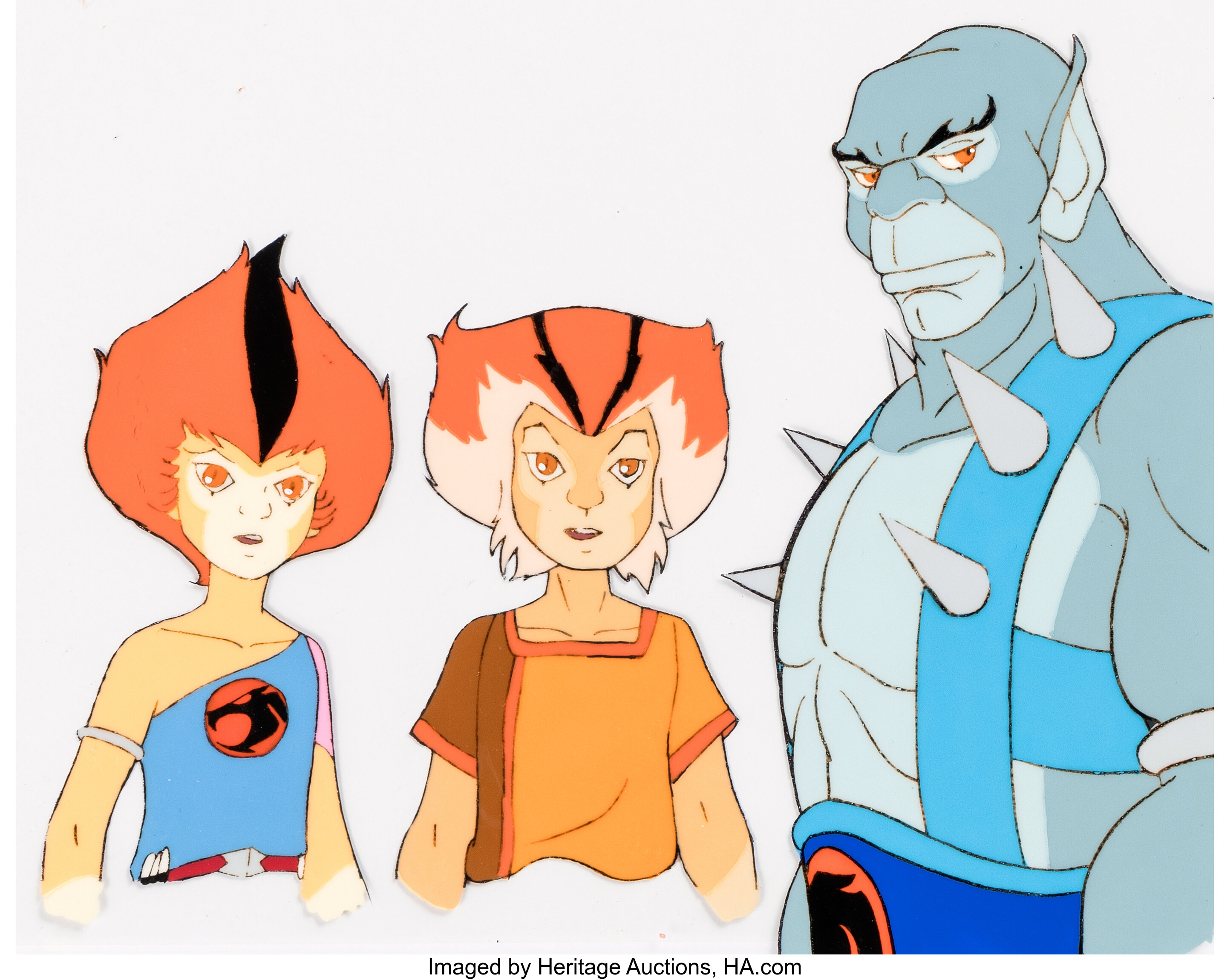 ThunderCats Panthro, WilyKit, and WilyKat Production Cel with