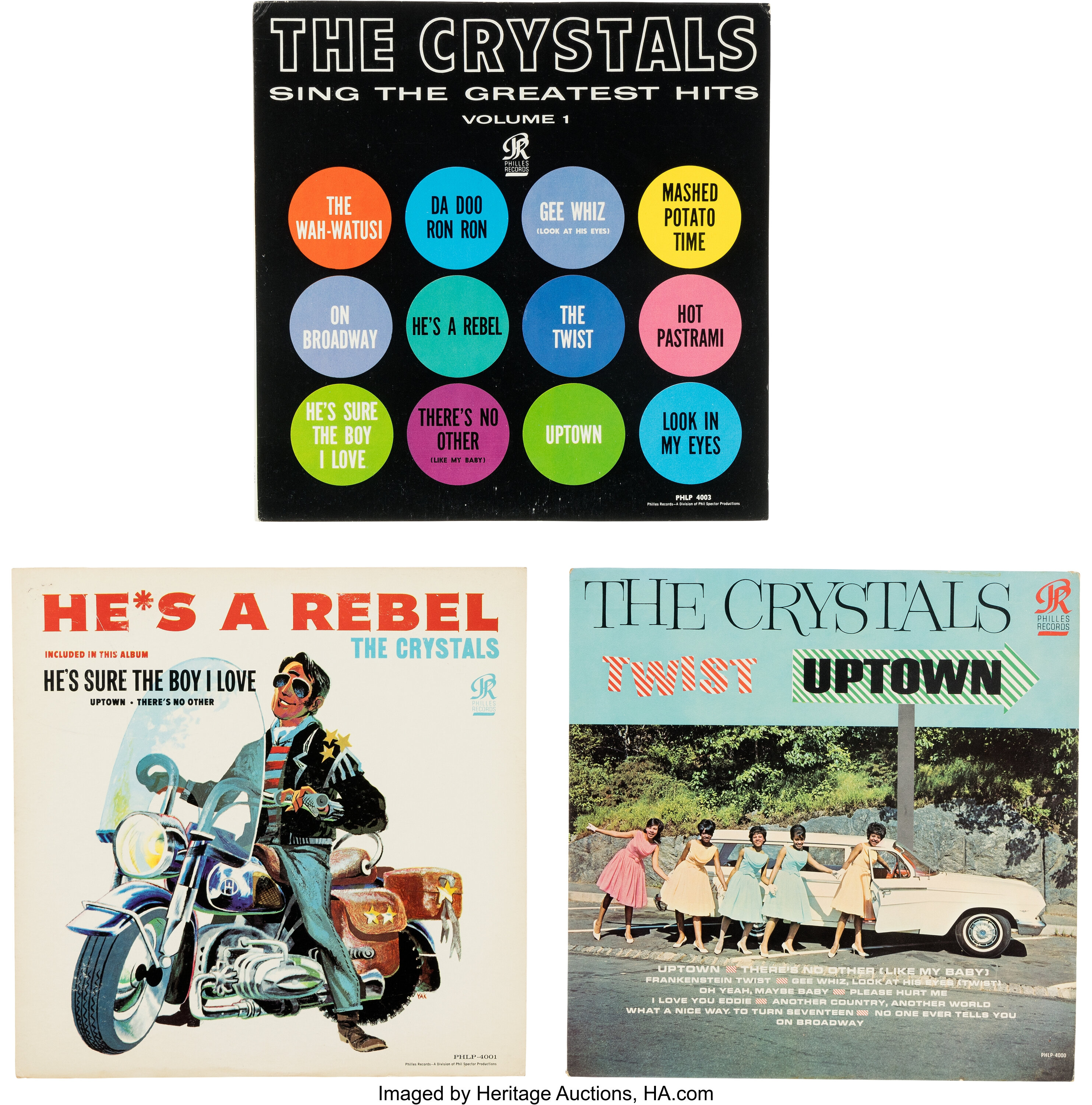 The Crystals Group of (3) LP Vinyl Records. ... (Total: 3 Items) | Lot ...