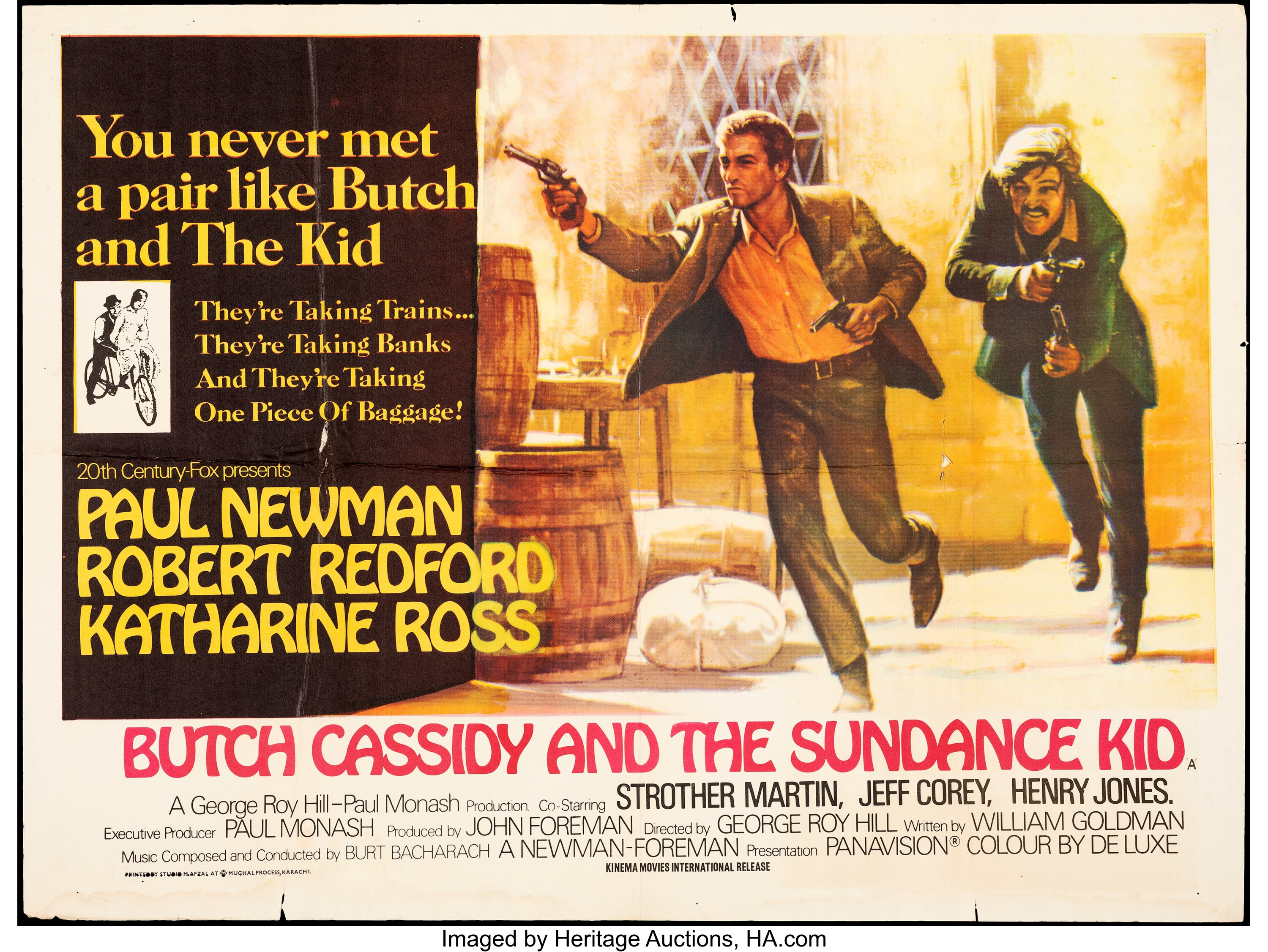 Butch Cassidy and the Sundance Kid (20th Century Fox, 1969). | Lot ...