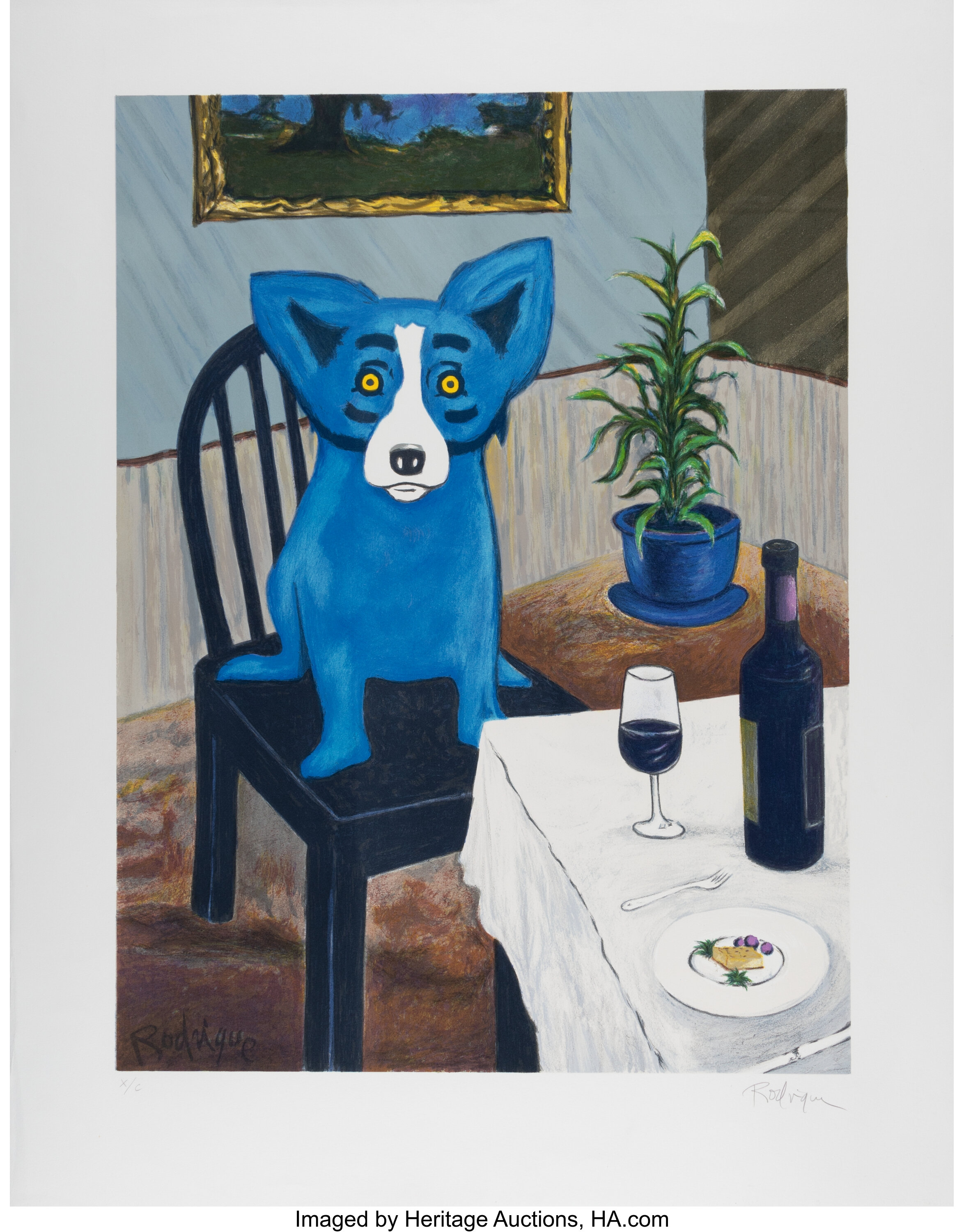 George Rodrigue (1944-2013). Guess Who's Coming To Dinner, n.d.. | Lot ...
